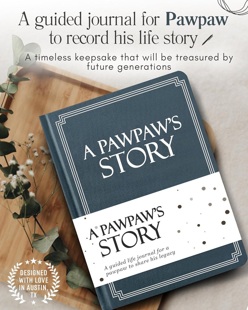 Coco & Lan Pawpaw's Life Story Journal (Hardcover): A Meaningful Keepsake for Pawpaw to Share His Journey and Memories, Book Includes 250+ Prompt, Sentimental Gift for Father's Day, Birthday & Christmas - Image 3